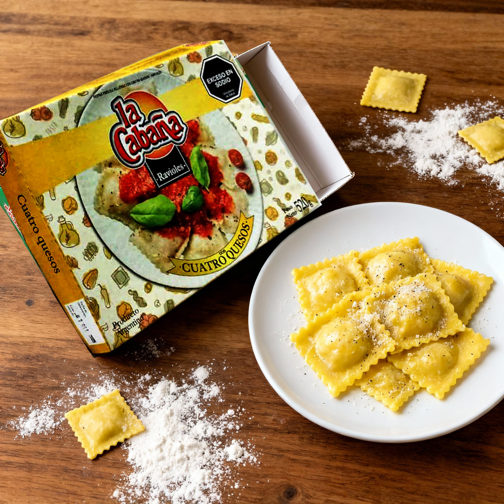 Ravioles de 4 quesos