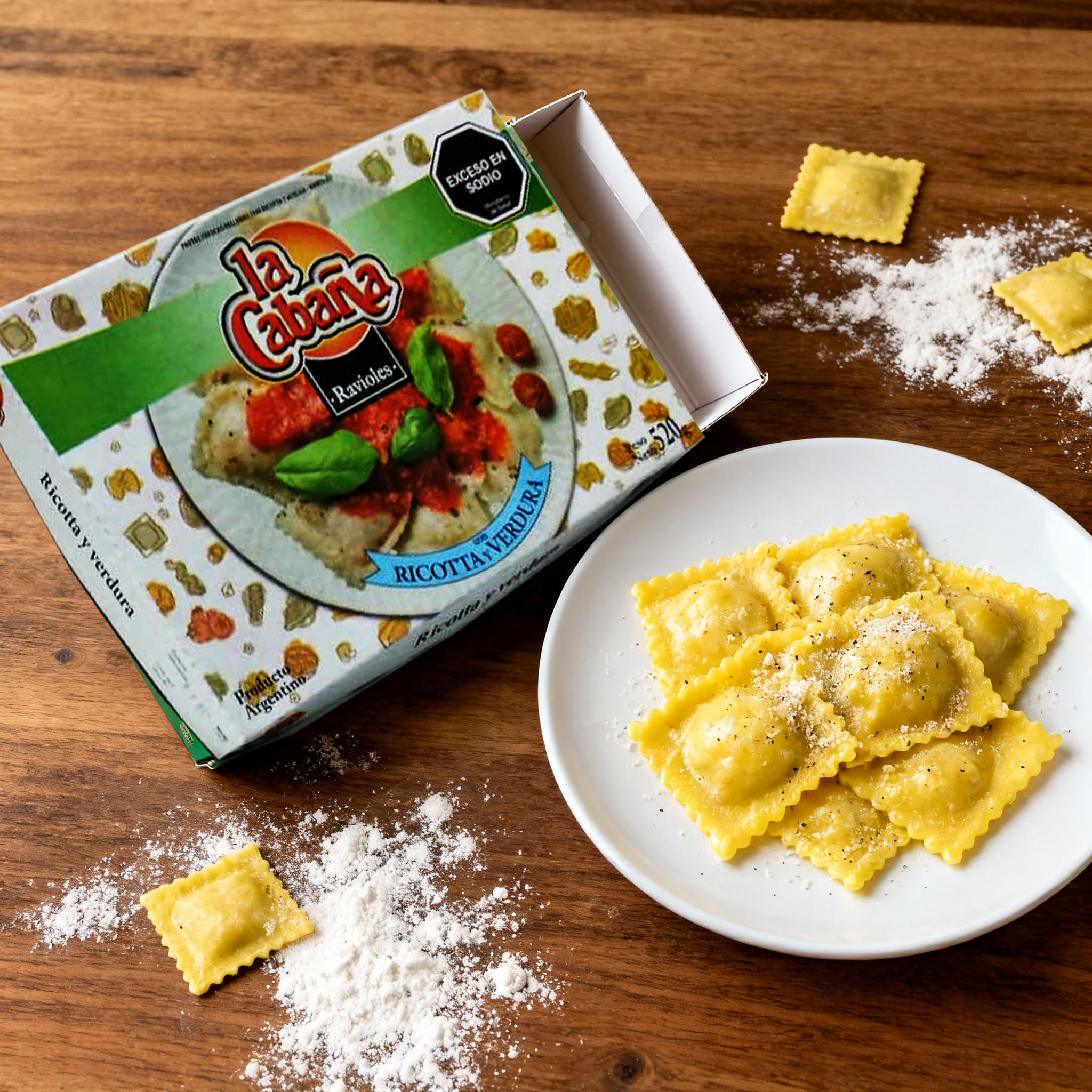 Ravioles de ricota y verduras