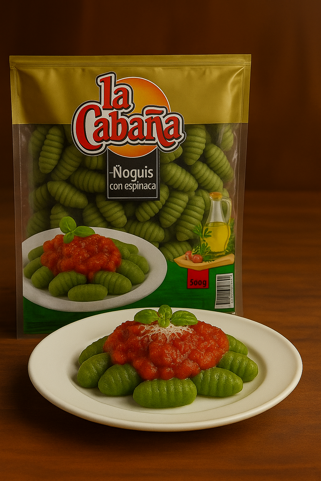 Ñoquis con espinaca